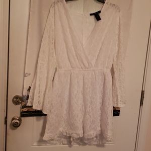 White lacy romper